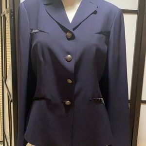 Brand Tahari , size 8, navy blue, 100% polyester , used